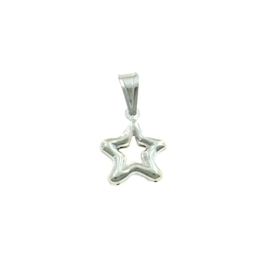 Ciondolo stella marina traforato accoppiato in argento bianco 925