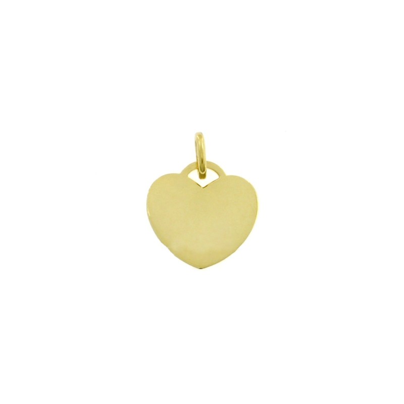 18x18 mm yellow gold plated heart pendant in 925 silver