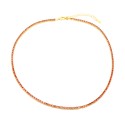 White gold plated tennis necklace of ø 3 mm in 925 silver
