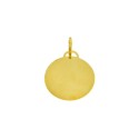 Medaglia liscia tonda ø 20 mm placcata oro giallo in argento 925