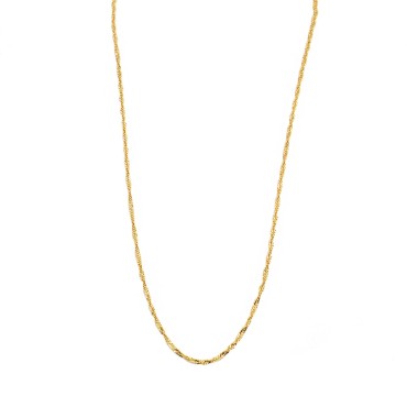 50cm Yellow Gold Plated 925 Silver Singapore Chain