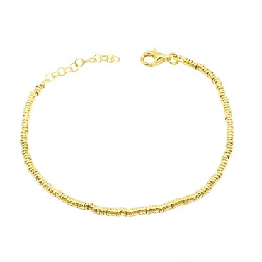Bracciale a rondelle placcato oro giallo in argento 925