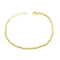 Bracciale a rondelle placcato oro giallo in argento 925