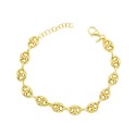 Yellow gold plated marine mesh bracelet in 925 silver