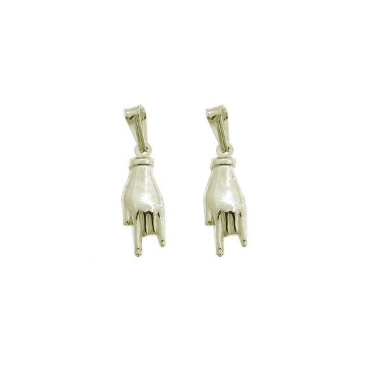 Ciondoli mano con corna in argento 925 (2 pz.)
