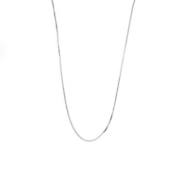 Catenina maglia veneziana diamantata da 1.2 mm placcata oro bianco in argento 925 (60 cm)