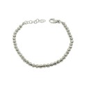copy of 925 silver yellow gold plated slash diamond ball bracelet