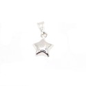 Coupled star pendant in white 925 silver