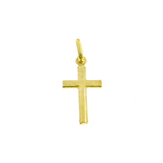 Yellow gold plated paired cross pendant in 925 silver