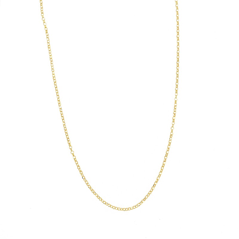 Catenina maglia rolò diamantata placcata oro giallo in argento 925 (40 cm)