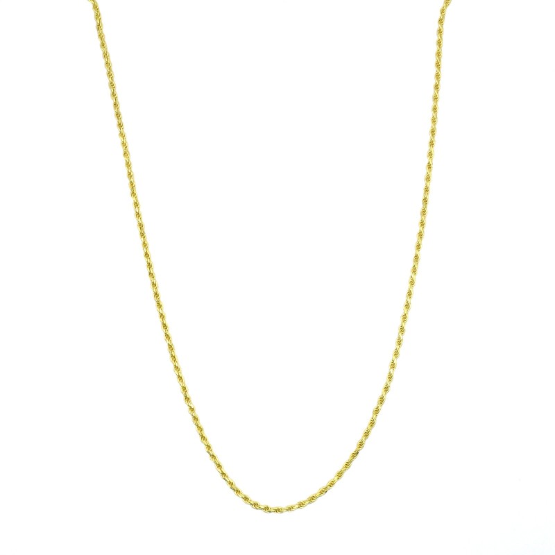 Catenina maglia funetta da 1,8 mm. placcata oro giallo in argento 925 (60 cm)