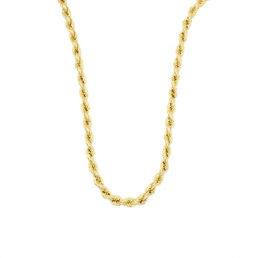 Catenina maglia funetta da 6,2 mm. placcata oro giallo in argento 925 (60 cm)