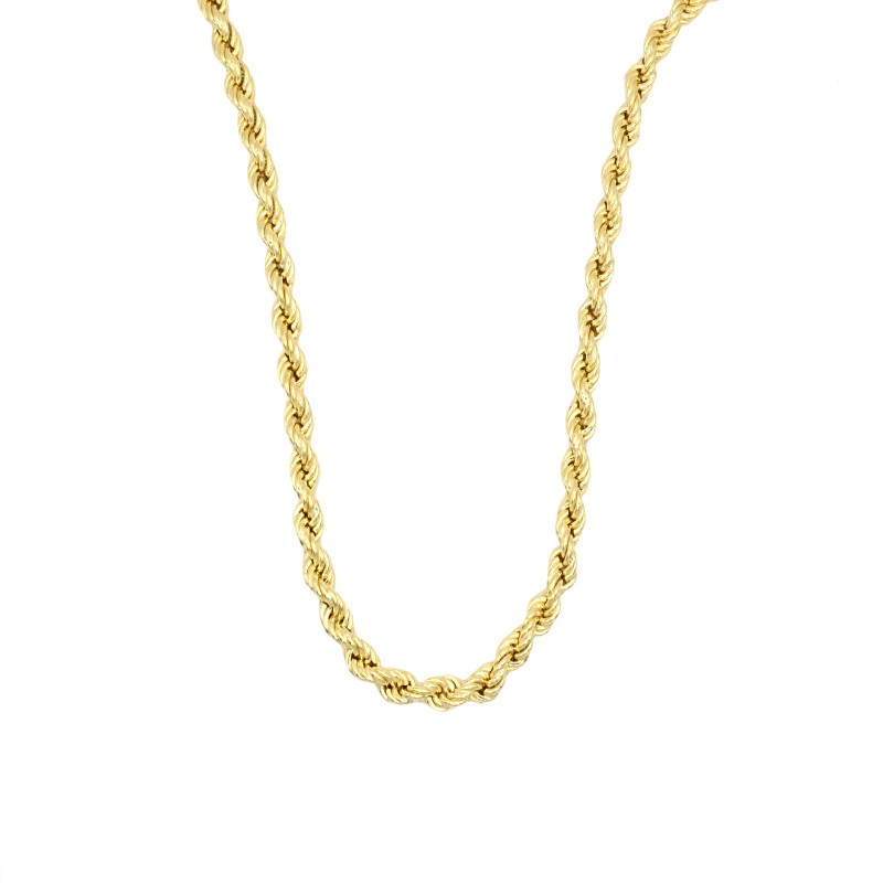 Catenina maglia funetta da 6,2 mm. placcata oro giallo in argento 925 (60 cm)