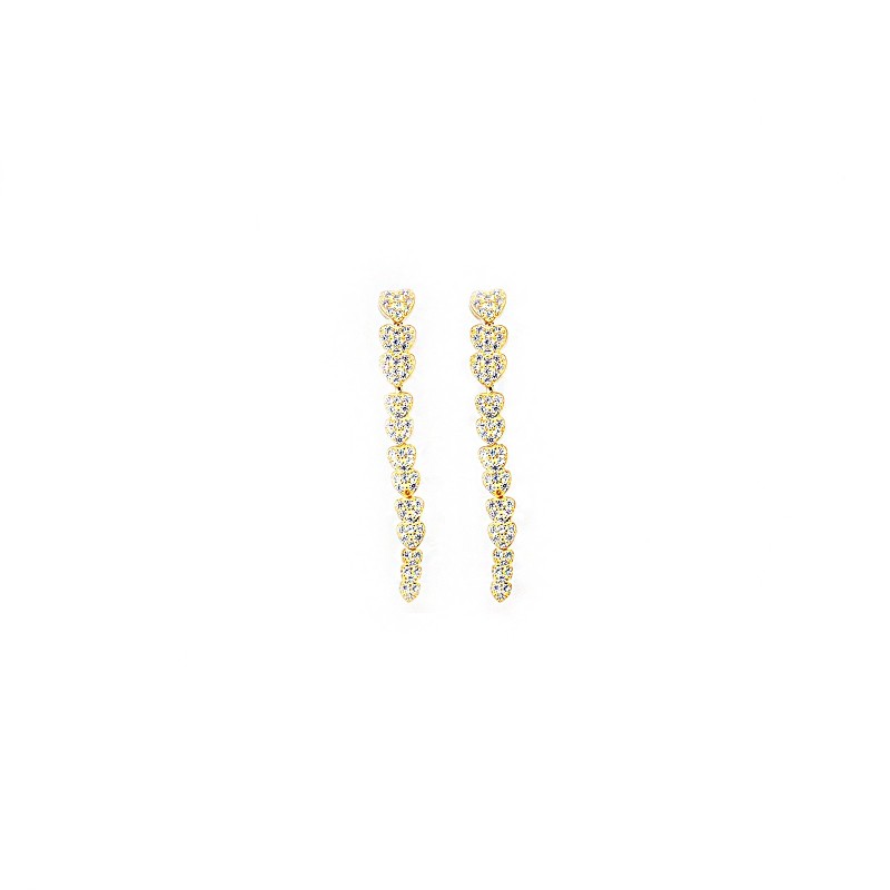 Boucles D'oreilles Pendantes En Argent 925 - Perles D'eau Douce, Strass Et ématite - Neuf Sans Emballage