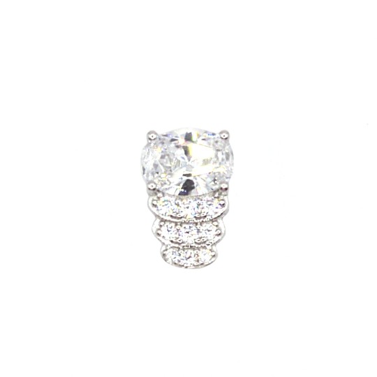 Ciondolo trilogy fantasy zirconato bianco placcato oro bianco in argento 925