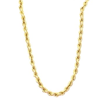 Catenina maglia funetta da 6,5 mm. placcata oro giallo in argento 925 (70 cm)