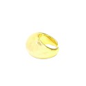 Anello regolabile fede bombata placcato oro giallo in argento 925