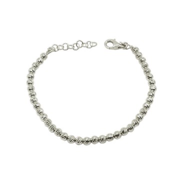 copy of copy of 925 silver yellow gold plated slash diamond ball bracelet