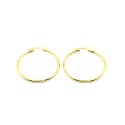 Orecchini a cerchio canna tubolare con chiusura a ponte placcati oro giallo in argento 925