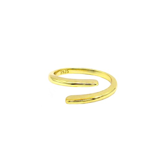 Anello contrariè placcato oro giallo in argento 925 (MISURA 16)