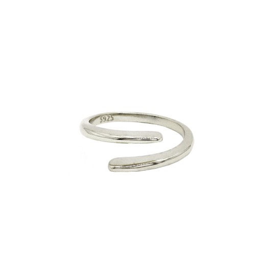Anello contrariè placcato oro bianco in argento 925 (MISURA 16)