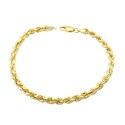 Bracciale maglia funetta placcato oro giallo in argento 925