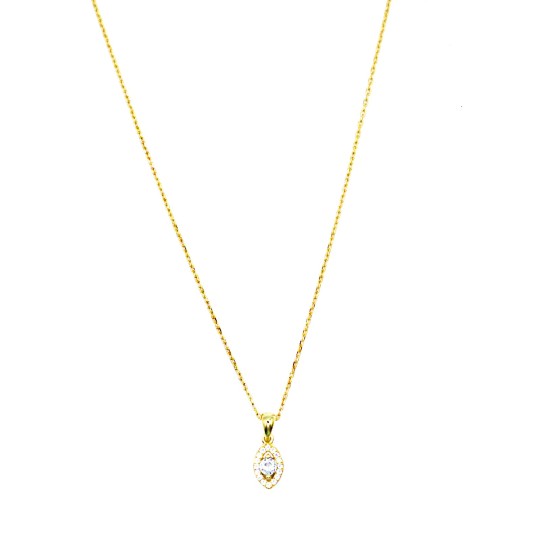 copy of Collana forzatina con ciondolo a cuore con punto luce bianco in cornice di zirconi bianchi placcato oro bianco argento9