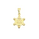 Ciondolo timone accoppiato placcato oro giallo in argento 925