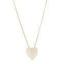 Collana cuore passante zirconato bianco placcato oro giallo in argento 925