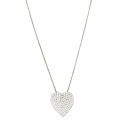 Collana cuore passante zirconato bianco placcato oro bianco in argento 925