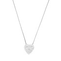 Collana cuore passante zirconato bianco placcato oro bianco in argento 925