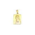 Ciondolo con Padre Pio placcato oro giallo in argento 925