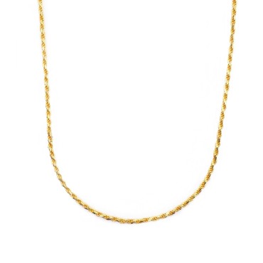 Collana maglia funetta placcata oro giallo in argento 925