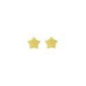 Yellow gold plated 14x14 mm plate star lobe earrings in 925 silver