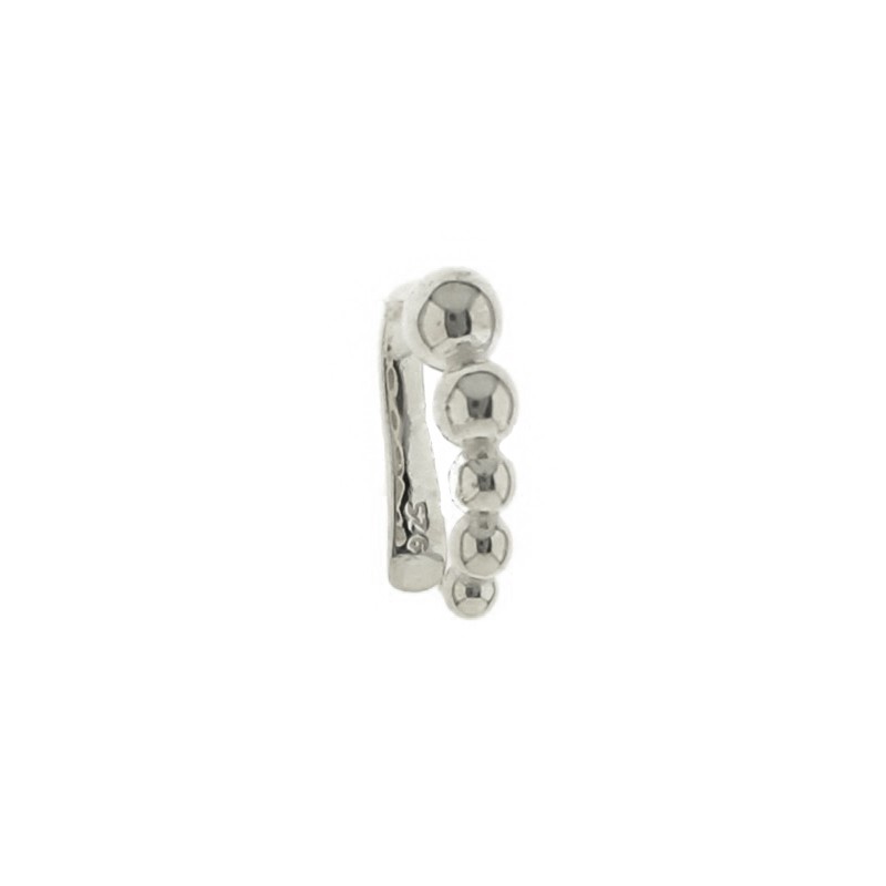 Ear cuff ad arco zirconato bianco con rose dei venti pendenti zirconate bianche con punti luce centrali placcato oro giallo in a