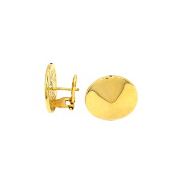 Round stud electroformed stud earrings with merino closure and clip