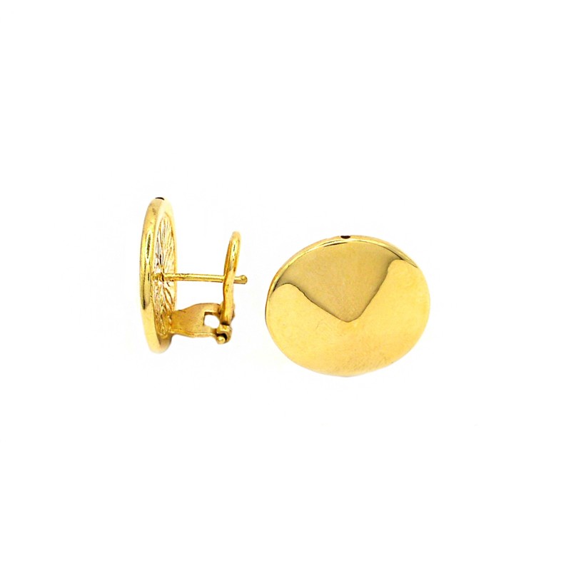 Round stud electroformed stud earrings with merino closure and clip