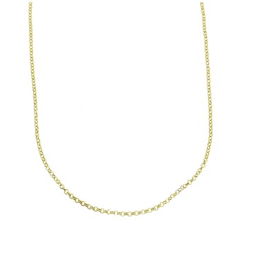 Catenina maglia rolò diamantata placcata oro giallo in argento 925 (90 cm)