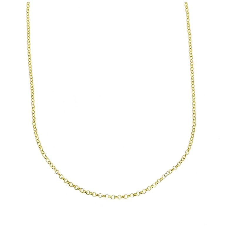 Catenina maglia rolò diamantata placcata oro giallo in argento 925 (90 cm)
