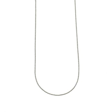 White gold plated twist chain in 925 silver (60 cm)