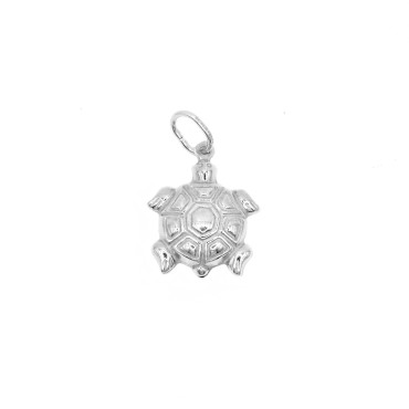 Ciondolo tartaruga in argento bianco 925