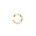 Ear cuff con spole di zirconi bianchi placcato in oro giallo in argento 925
