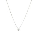 Collana veneziana con zircone centrale bianco in cornice di zirconi bianchi placcato oro bianco in argento 925