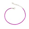 Bracciale tennis con zirconi rubino da 1,5 mm placcato oro bianco in argento 925