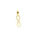 Ciondolo infinito zirconato bianco placcato oro bianco in argento 925