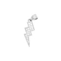 Ciondolo fulmine zirconato bianco placcato oro bianco in argento 925